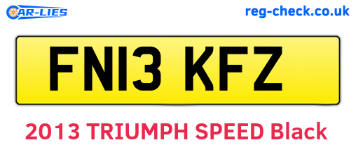 FN13KFZ are the vehicle registration plates.