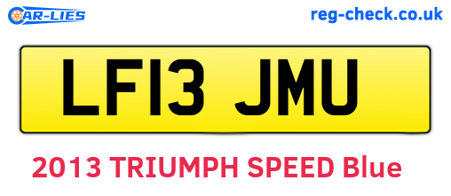 LF13JMU are the vehicle registration plates.