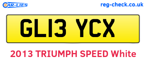 GL13YCX are the vehicle registration plates.