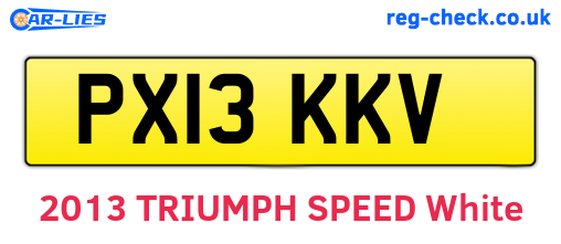 PX13KKV are the vehicle registration plates.