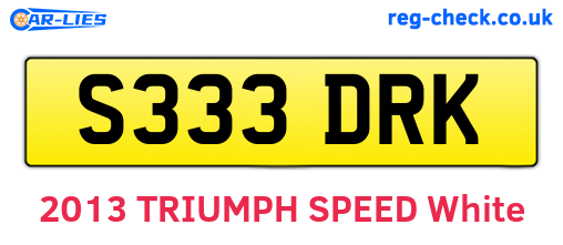 S333DRK are the vehicle registration plates.