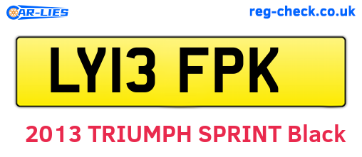 LY13FPK are the vehicle registration plates.