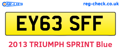 EY63SFF are the vehicle registration plates.