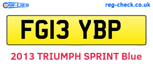FG13YBP are the vehicle registration plates.