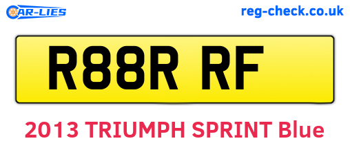 R88RRF are the vehicle registration plates.