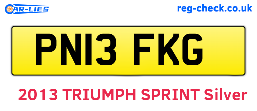 PN13FKG are the vehicle registration plates.