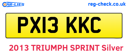 PX13KKC are the vehicle registration plates.