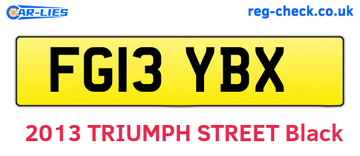 FG13YBX are the vehicle registration plates.