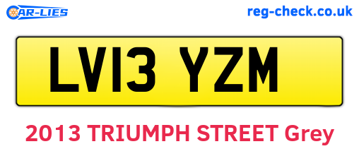 LV13YZM are the vehicle registration plates.