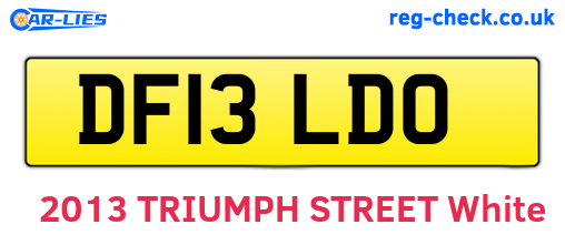 DF13LDO are the vehicle registration plates.