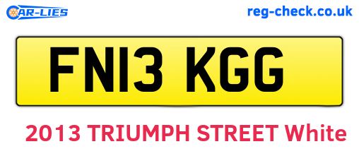 FN13KGG are the vehicle registration plates.