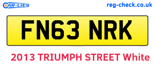 FN63NRK are the vehicle registration plates.