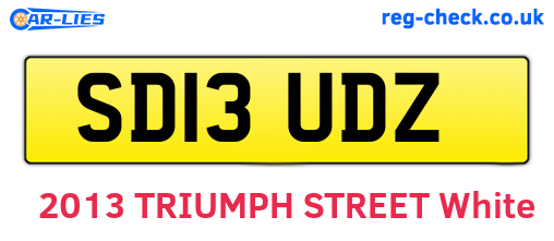SD13UDZ are the vehicle registration plates.