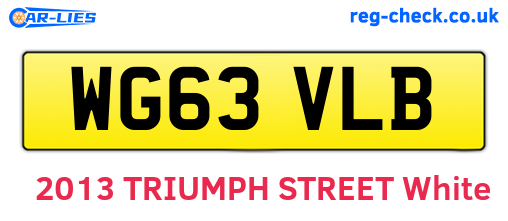 WG63VLB are the vehicle registration plates.