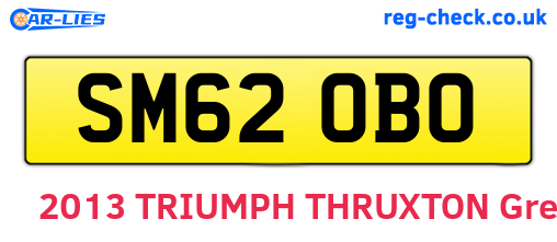 SM62OBO are the vehicle registration plates.