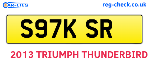 S97KSR are the vehicle registration plates.