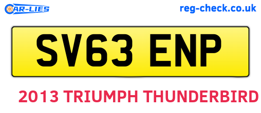 SV63ENP are the vehicle registration plates.