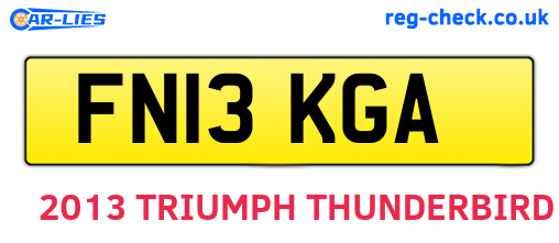 FN13KGA are the vehicle registration plates.