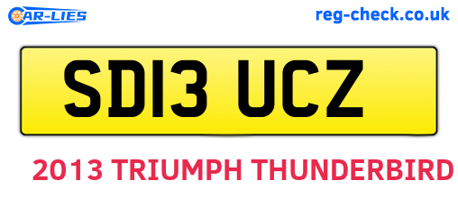 SD13UCZ are the vehicle registration plates.