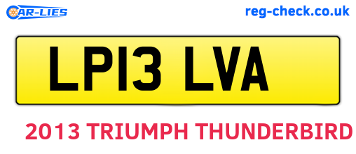 LP13LVA are the vehicle registration plates.