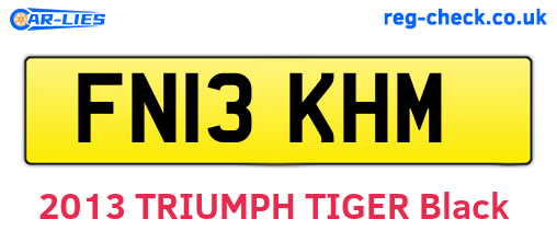 FN13KHM are the vehicle registration plates.