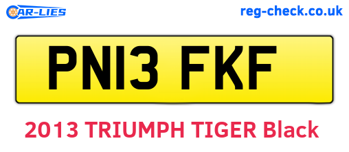 PN13FKF are the vehicle registration plates.