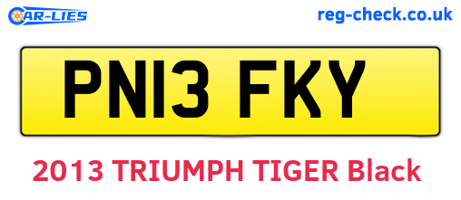 PN13FKY are the vehicle registration plates.