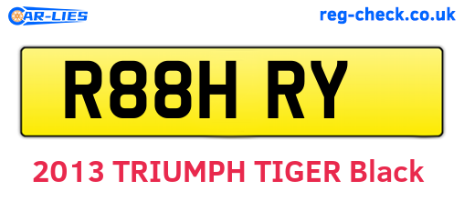 R88HRY are the vehicle registration plates.