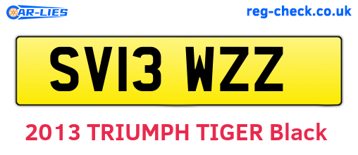 SV13WZZ are the vehicle registration plates.