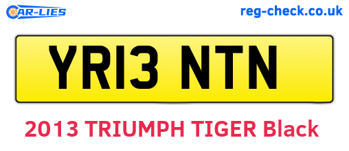 YR13NTN are the vehicle registration plates.
