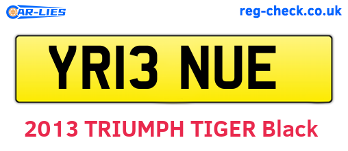 YR13NUE are the vehicle registration plates.