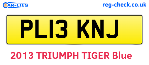 PL13KNJ are the vehicle registration plates.