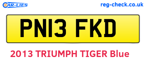 PN13FKD are the vehicle registration plates.