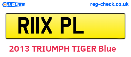 R11XPL are the vehicle registration plates.