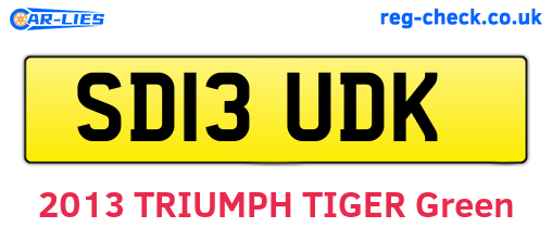 SD13UDK are the vehicle registration plates.
