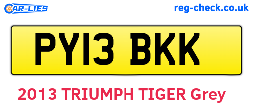 PY13BKK are the vehicle registration plates.