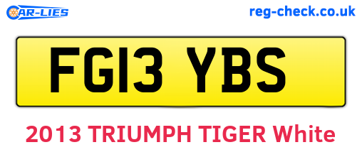 FG13YBS are the vehicle registration plates.