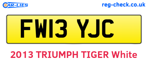 FW13YJC are the vehicle registration plates.