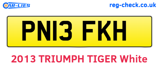 PN13FKH are the vehicle registration plates.