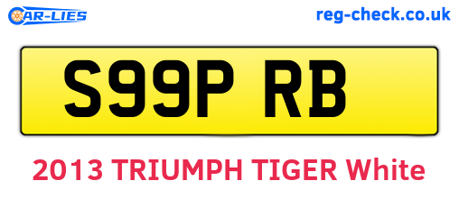 S99PRB are the vehicle registration plates.