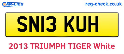 SN13KUH are the vehicle registration plates.