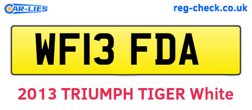 WF13FDA are the vehicle registration plates.
