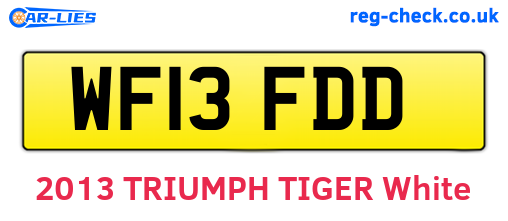 WF13FDD are the vehicle registration plates.
