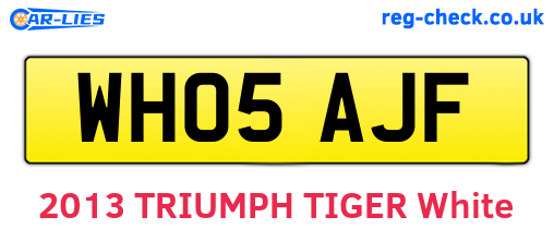 WH05AJF are the vehicle registration plates.
