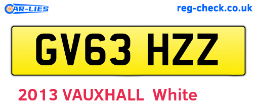 GV63HZZ are the vehicle registration plates.