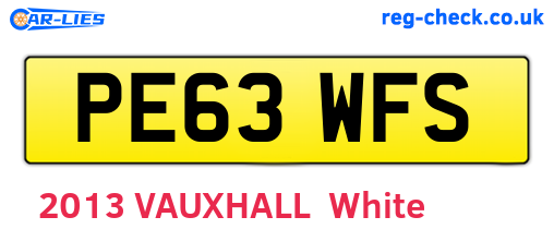 PE63WFS are the vehicle registration plates.