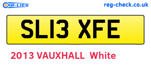 SL13XFE are the vehicle registration plates.