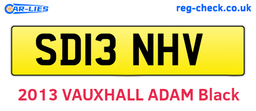 SD13NHV are the vehicle registration plates.