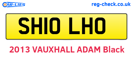 SH10LHO are the vehicle registration plates.