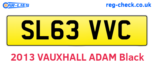 SL63VVC are the vehicle registration plates.